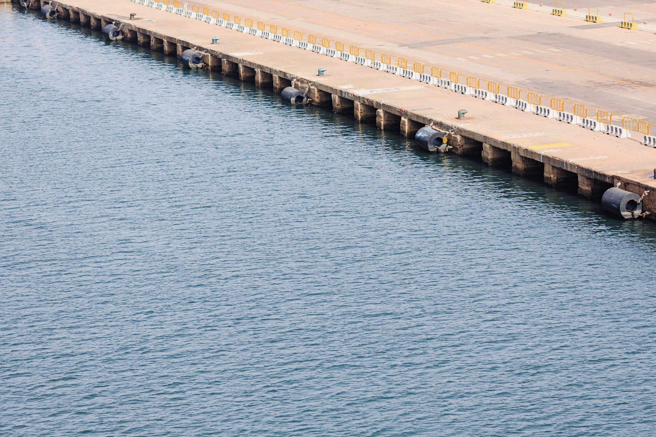 Commercial docks and harbor infrastructure